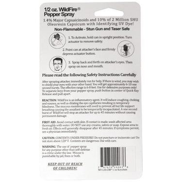 Wildfire 1.4% MC 1/2 Oz Pepper Spray Fashion Leatherette Holster And Quick Release Keychain Cheetah
